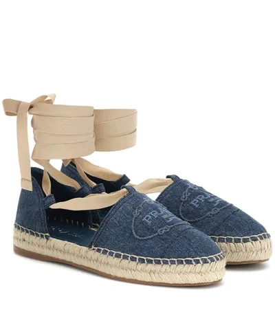 Prada Blue Denim Espadrilles