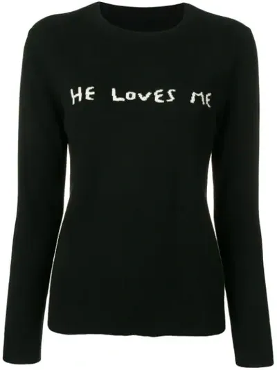 Chinti & Parker He Loves Me Jumper In Black