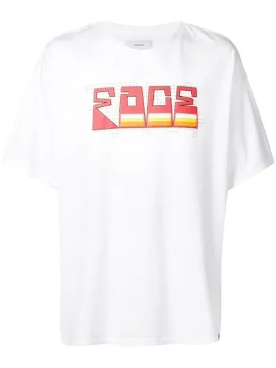 Facetasm Logo Print Oversized T-shirt In White