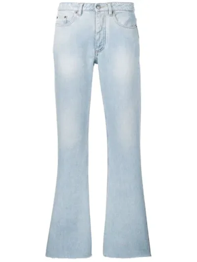 Mm6 Maison Margiela Denim Bootcut Jeans In Celeste