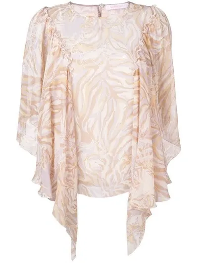 See By Chloé Ruffled Blouse In Neutrals