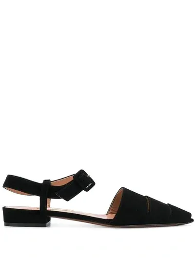 L'autre Chose Pointed Toe Slippers In Black