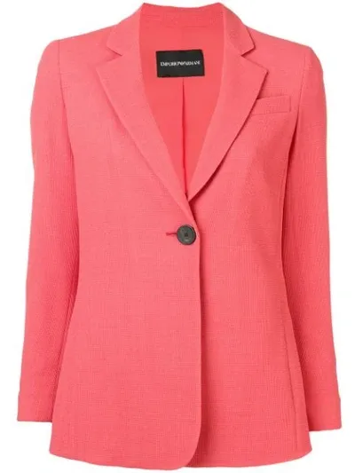 Emporio Armani Single Button Blazer In Pink