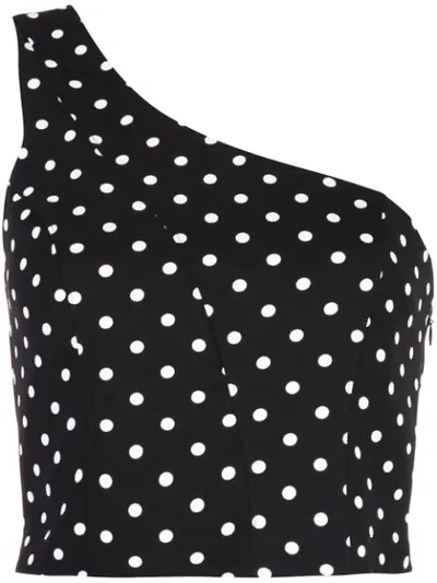 Cinq À Sept Maayan Polka Dot Top In Black