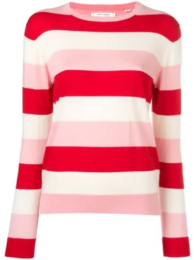 Chinti & Parker Striped Knitted Sweater In Pink