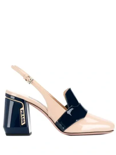 Prada Two-tone Pumps In Neutrals