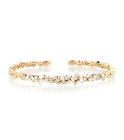 Suzanne Kalan Fireworks 18kt Gold And Diamond Bangle