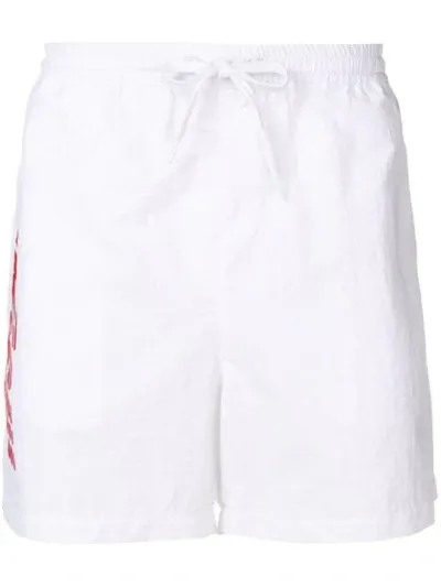 Msgm Logo Swimming Trunks In White