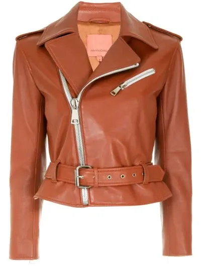 Manning Cartell Classic Biker Jacket In Brown