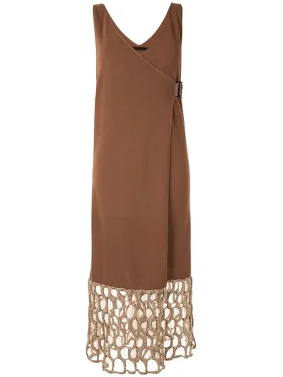 Muller Of Yoshiokubo Riad Wrap Dress In Brown