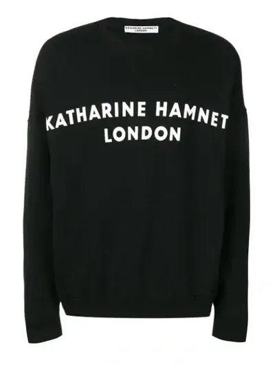 Katharine Hamnett Logo Print Sweatshirt In Black