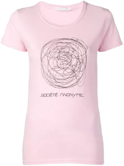 Société Anonyme Scribble T-shirt In Pink