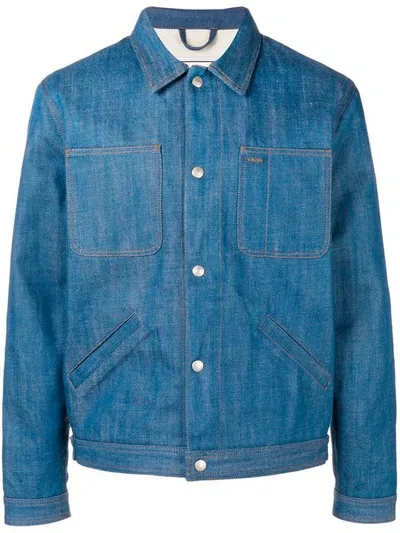 Ami Alexandre Mattiussi Buttoned Denim Jacket In Blue