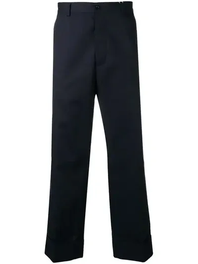 Maison Margiela Straight-leg Tailored Trousers In Blue