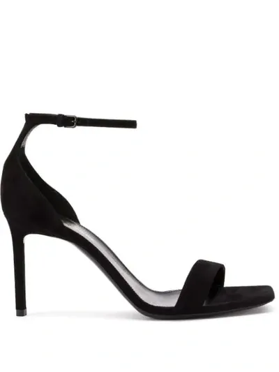 Saint Laurent Amber Sandals In Black