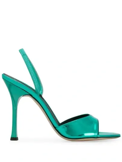 Giuseppe Zanotti Open Toe Sandals In Green