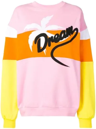 Msgm Dream Embroidered Sweatshirt In Pink