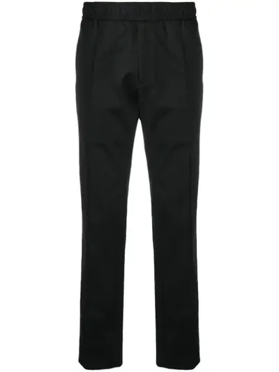 Versace Straight-leg Track Pants In Black