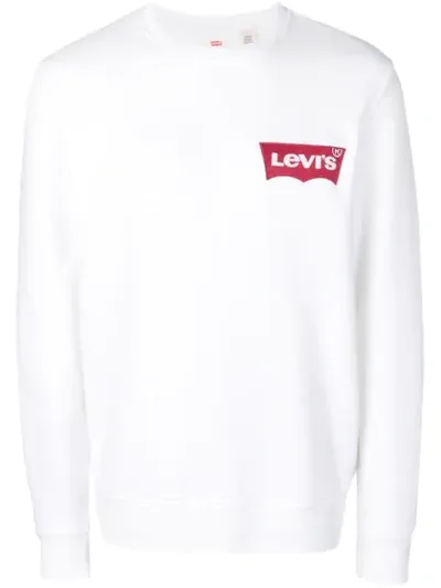 Levi's Crew Neck Sweatshirt In White