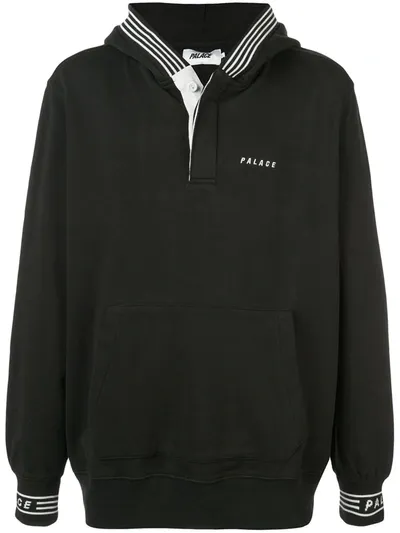 Palace P-rib Hoodie In Black