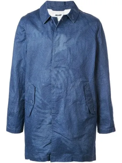 Palace Single Breasted Coat In Blue