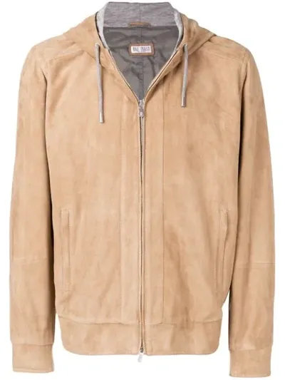 Brunello Cucinelli Zipped Hoodie In Brown