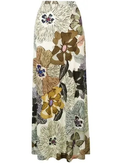 Etro Long High-waist Skirt In Neutrals