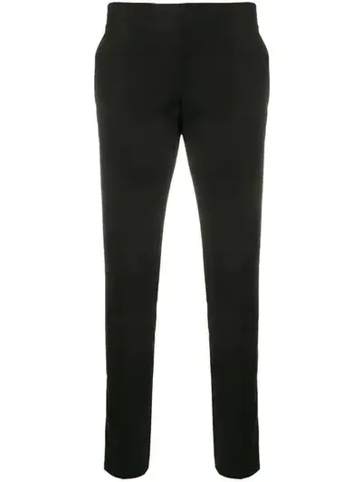 Helmut Lang Stretch Cotton Slim Trousers In Black