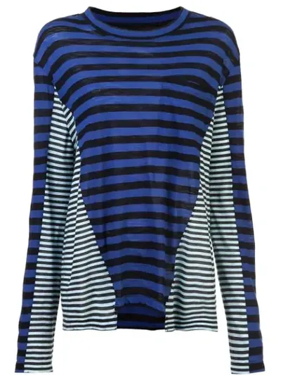 Proenza Schouler Gestreiftes Jersey-top In Blue