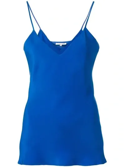 Gold Hawk V Neck Cami Top In Blue