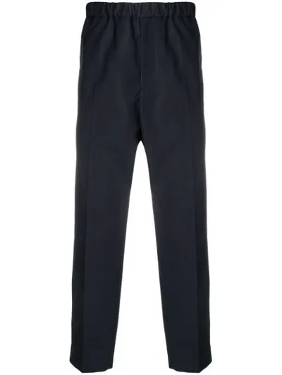 Jil Sander Drop-crotch Trousers In Blue