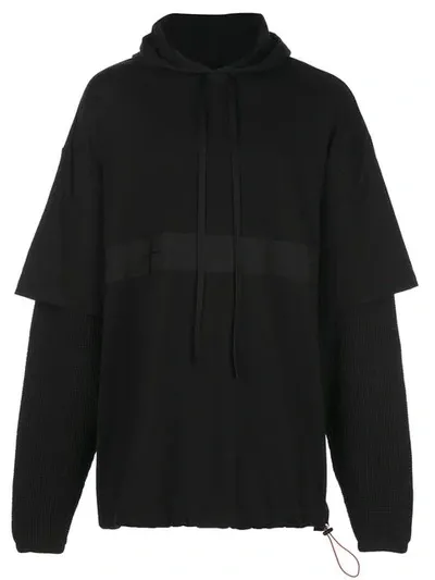 Ben Taverniti Unravel Project T-shirt Hoodie In Black