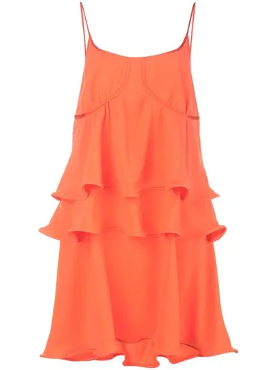 Sies Marjan Ruffle Detail Dress Orange