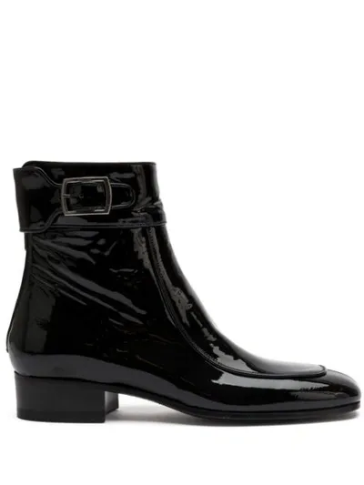 Saint Laurent Miles Bootie In Black