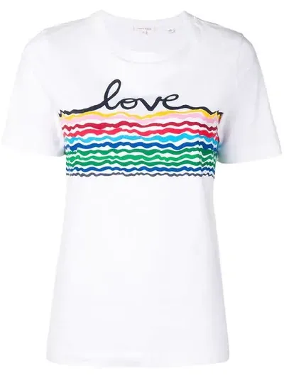 Chinti & Parker Love Waves Print T-shirt In White