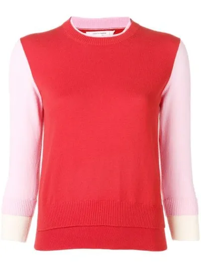 Chinti & Parker Contrast Panel Sweatshirt In Red