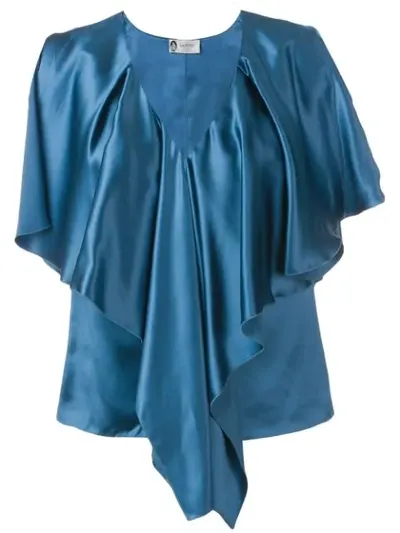 Lanvin Ruffled Blouse In Blue