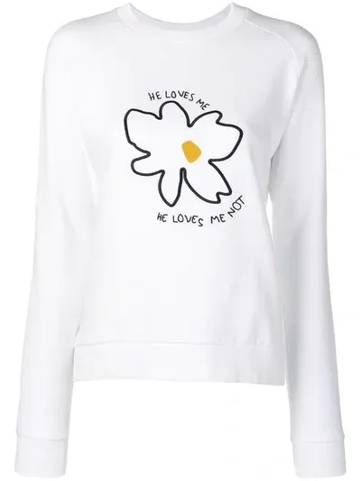 Chinti & Parker He Loves Me Sweatshirt In White