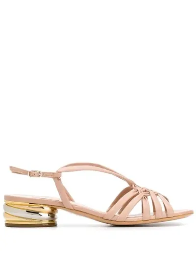 Casadei Strappy Sandals In Pink