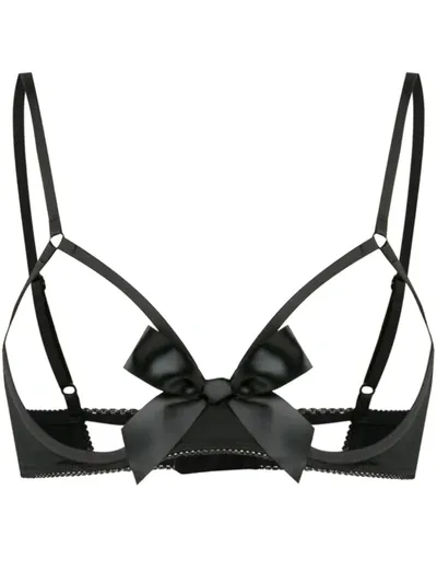 Maison Close Le Petit Secret Open Cup Bra In Black