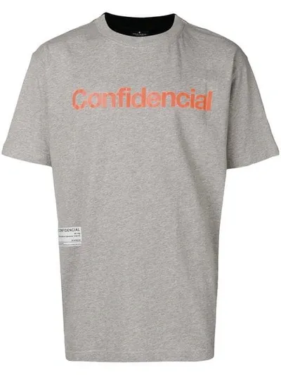 Marcelo Burlon County Of Milan Slogan Print T-shirt In Grey