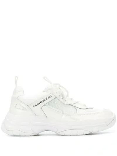 Calvin Klein Jeans Est.1978 Lace-up Low Sneakers In White