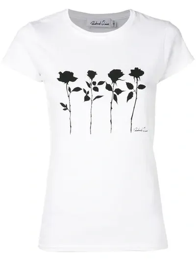 Richard Quinn Floral-print T-shirt In White