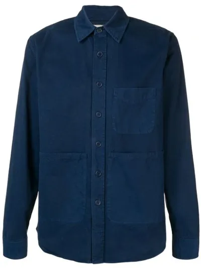 Aspesi Front Pockets Shirt In Blue