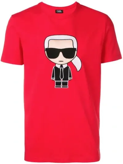 Karl Lagerfeld Karl Print T-shirt In Red