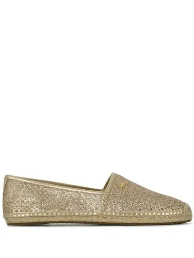 Michael Michael Kors Metallic Espadrilles In Gold