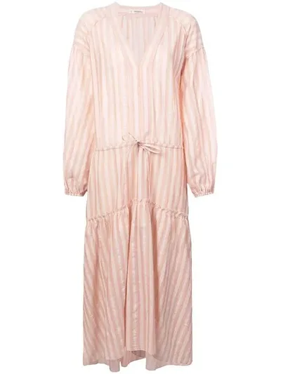 Lemlem Nefasi Striped Tiered Dress In Pink