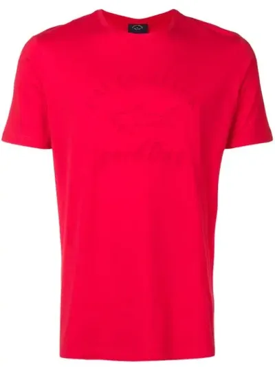 Paul & Shark Logo Print T-shirt In Red