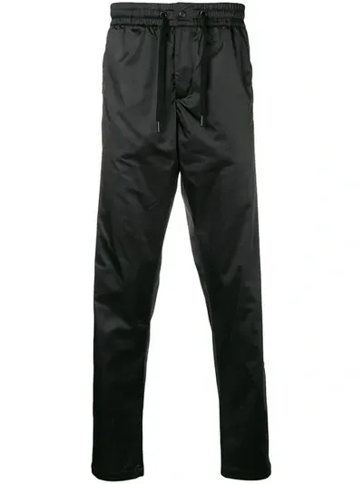 Karl Lagerfeld Nylon Drawstring Trousers In Black