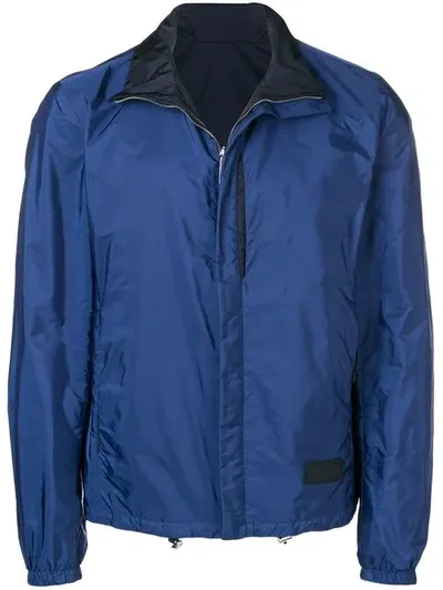 Prada Technical Shirt Jacket In Blue